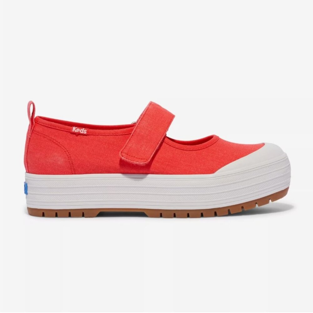 NWT Keds Mary Jane (Red) Canvas Platform